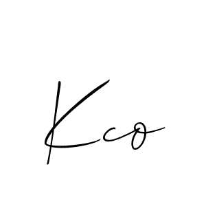 The best way (Allison_Script) to make a short signature is to pick only two or three words in your name. The name Kco include a total of six letters. For converting this name. Kco signature style 2 images and pictures png