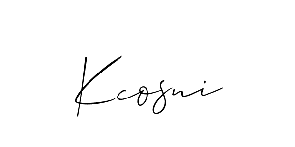 Once you've used our free online signature maker to create your best signature Allison_Script style, it's time to enjoy all of the benefits that Kcosni name signing documents. Kcosni signature style 2 images and pictures png