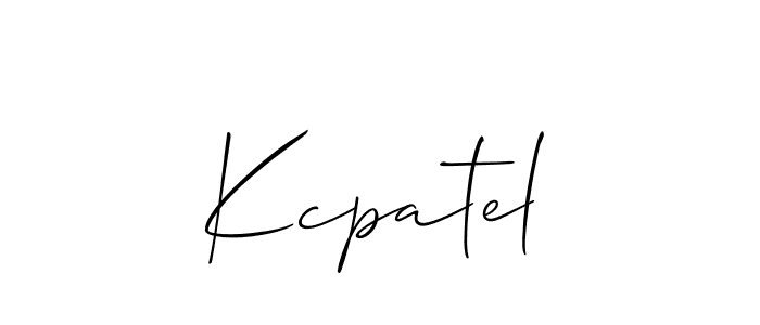 Best and Professional Signature Style for Kcpatel. Allison_Script Best Signature Style Collection. Kcpatel signature style 2 images and pictures png