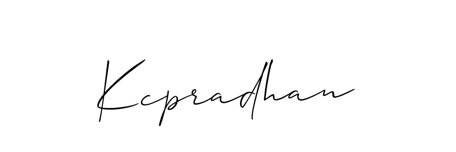 Kcpradhan stylish signature style. Best Handwritten Sign (Allison_Script) for my name. Handwritten Signature Collection Ideas for my name Kcpradhan. Kcpradhan signature style 2 images and pictures png