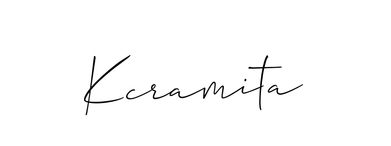 How to make Kcramita name signature. Use Allison_Script style for creating short signs online. This is the latest handwritten sign. Kcramita signature style 2 images and pictures png