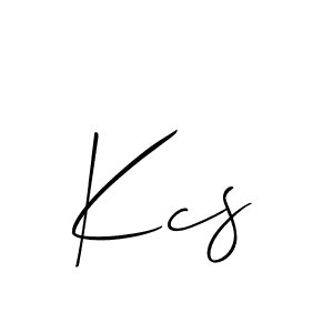 Also we have Kcs name is the best signature style. Create professional handwritten signature collection using Allison_Script autograph style. Kcs signature style 2 images and pictures png