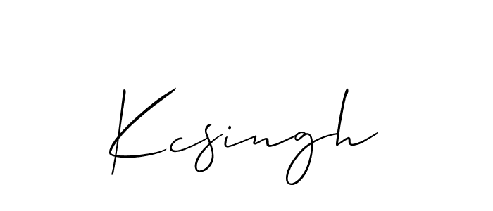 Also we have Kcsingh name is the best signature style. Create professional handwritten signature collection using Allison_Script autograph style. Kcsingh signature style 2 images and pictures png