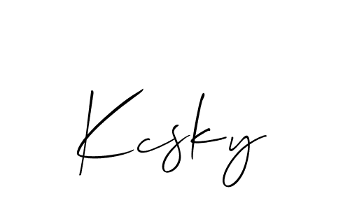 Check out images of Autograph of Kcsky name. Actor Kcsky Signature Style. Allison_Script is a professional sign style online. Kcsky signature style 2 images and pictures png