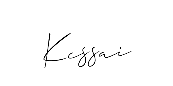 How to make Kcssai name signature. Use Allison_Script style for creating short signs online. This is the latest handwritten sign. Kcssai signature style 2 images and pictures png