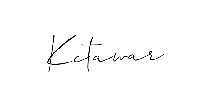 if you are searching for the best signature style for your name Kctawar. so please give up your signature search. here we have designed multiple signature styles  using Allison_Script. Kctawar signature style 2 images and pictures png