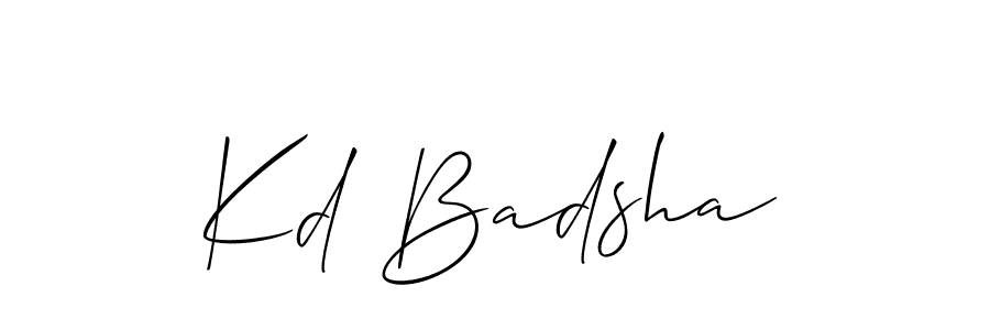 Use a signature maker to create a handwritten signature online. With this signature software, you can design (Allison_Script) your own signature for name Kd Badsha. Kd Badsha signature style 2 images and pictures png