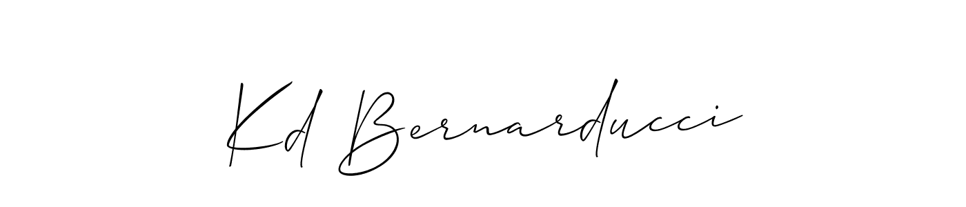 How to make Kd Bernarducci name signature. Use Allison_Script style for creating short signs online. This is the latest handwritten sign. Kd Bernarducci signature style 2 images and pictures png