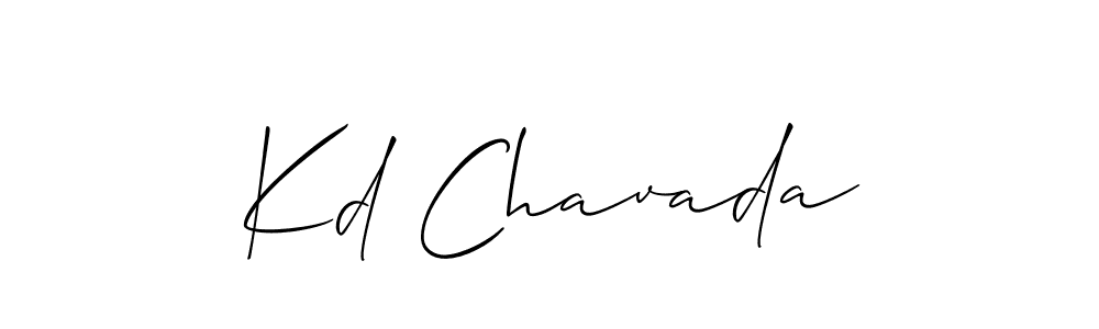 How to make Kd Chavada signature? Allison_Script is a professional autograph style. Create handwritten signature for Kd Chavada name. Kd Chavada signature style 2 images and pictures png