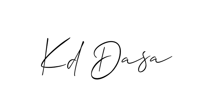 Also we have Kd Dasa name is the best signature style. Create professional handwritten signature collection using Allison_Script autograph style. Kd Dasa signature style 2 images and pictures png