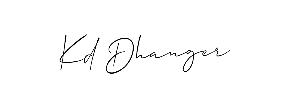 This is the best signature style for the Kd Dhanger name. Also you like these signature font (Allison_Script). Mix name signature. Kd Dhanger signature style 2 images and pictures png