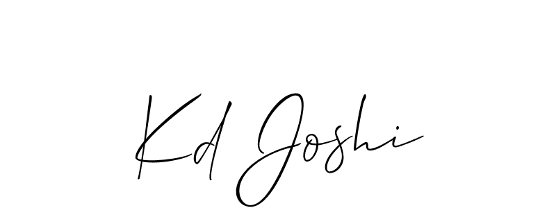 Make a beautiful signature design for name Kd Joshi. With this signature (Allison_Script) style, you can create a handwritten signature for free. Kd Joshi signature style 2 images and pictures png