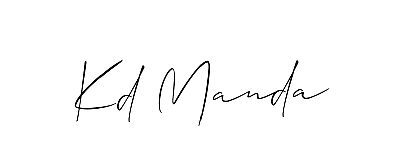 Similarly Allison_Script is the best handwritten signature design. Signature creator online .You can use it as an online autograph creator for name Kd Manda. Kd Manda signature style 2 images and pictures png