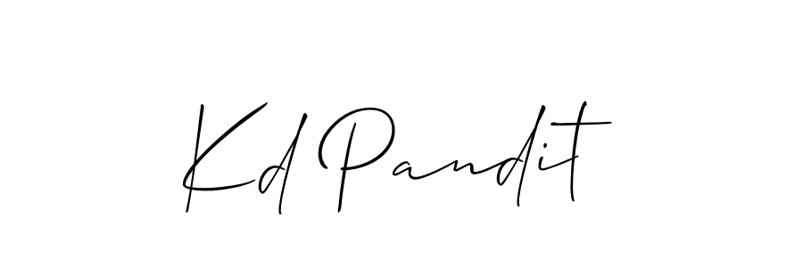 How to Draw Kd Pandit signature style? Allison_Script is a latest design signature styles for name Kd Pandit. Kd Pandit signature style 2 images and pictures png