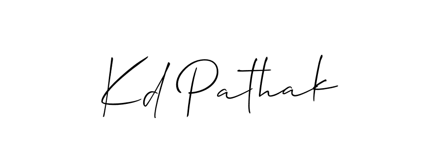 Create a beautiful signature design for name Kd Pathak. With this signature (Allison_Script) fonts, you can make a handwritten signature for free. Kd Pathak signature style 2 images and pictures png