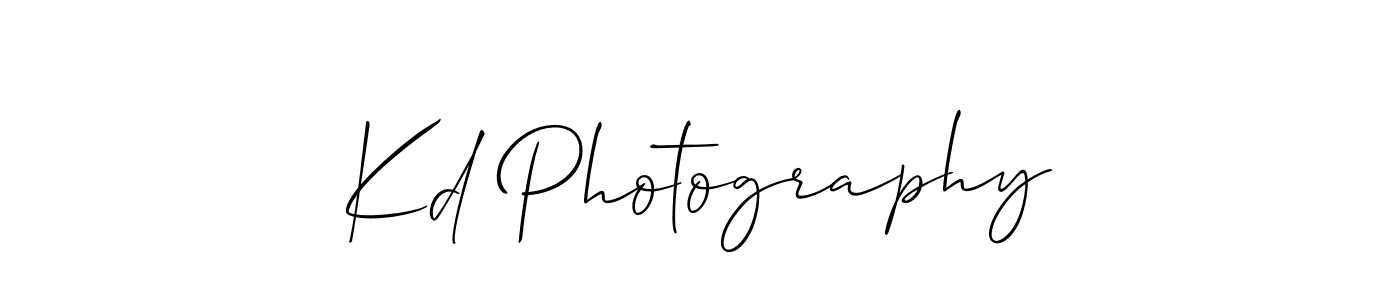 The best way (Allison_Script) to make a short signature is to pick only two or three words in your name. The name Kd Photography include a total of six letters. For converting this name. Kd Photography signature style 2 images and pictures png
