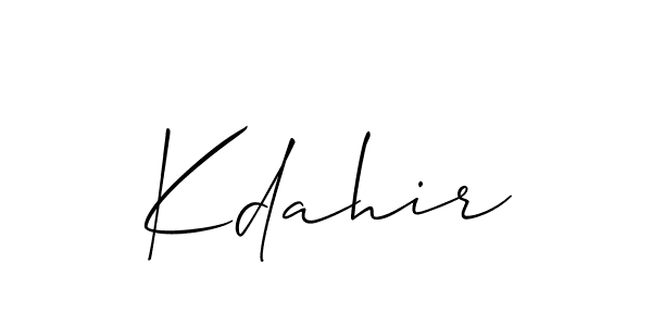 Similarly Allison_Script is the best handwritten signature design. Signature creator online .You can use it as an online autograph creator for name Kdahir. Kdahir signature style 2 images and pictures png