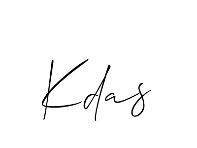 Make a beautiful signature design for name Kdas. With this signature (Allison_Script) style, you can create a handwritten signature for free. Kdas signature style 2 images and pictures png