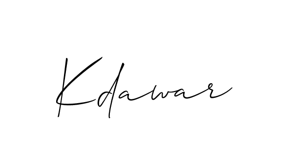 It looks lik you need a new signature style for name Kdawar. Design unique handwritten (Allison_Script) signature with our free signature maker in just a few clicks. Kdawar signature style 2 images and pictures png