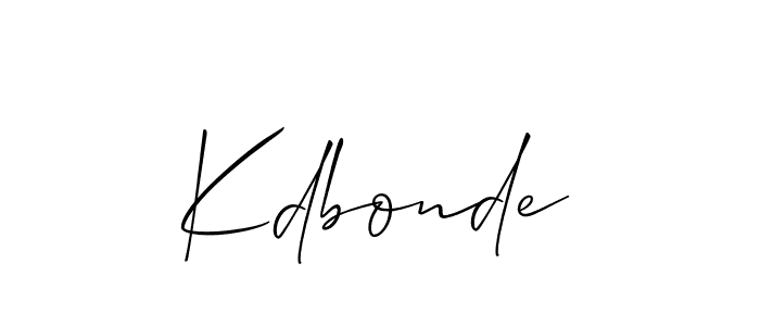 Also we have Kdbonde name is the best signature style. Create professional handwritten signature collection using Allison_Script autograph style. Kdbonde signature style 2 images and pictures png