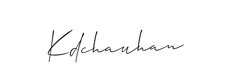 Design your own signature with our free online signature maker. With this signature software, you can create a handwritten (Allison_Script) signature for name Kdchauhan. Kdchauhan signature style 2 images and pictures png