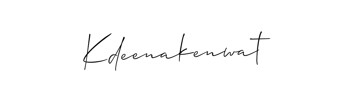 How to make Kdeenakenwat signature? Allison_Script is a professional autograph style. Create handwritten signature for Kdeenakenwat name. Kdeenakenwat signature style 2 images and pictures png