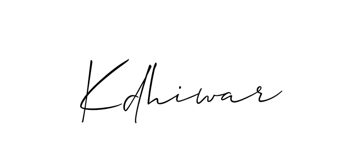 Also You can easily find your signature by using the search form. We will create Kdhiwar name handwritten signature images for you free of cost using Allison_Script sign style. Kdhiwar signature style 2 images and pictures png