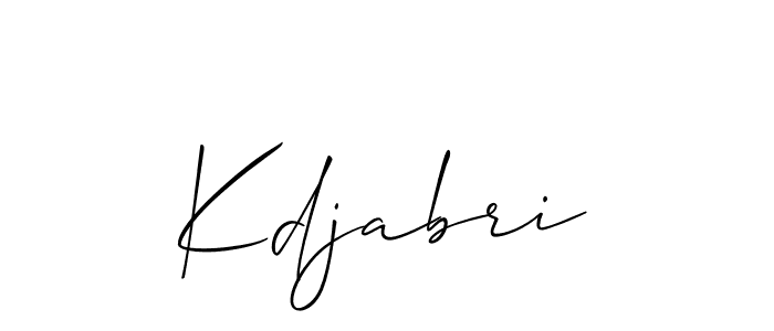 Make a short Kdjabri signature style. Manage your documents anywhere anytime using Allison_Script. Create and add eSignatures, submit forms, share and send files easily. Kdjabri signature style 2 images and pictures png