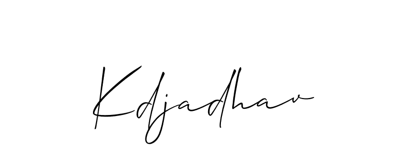 Best and Professional Signature Style for Kdjadhav. Allison_Script Best Signature Style Collection. Kdjadhav signature style 2 images and pictures png