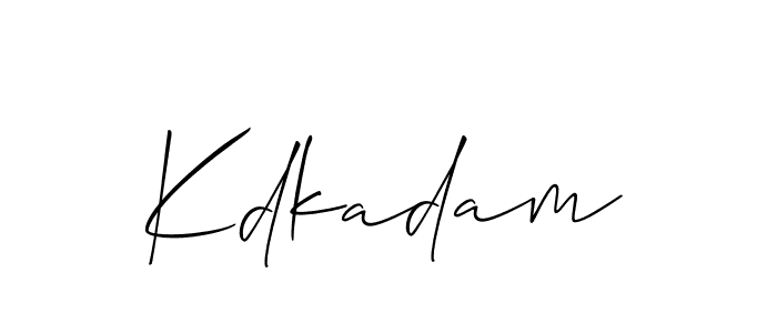 You should practise on your own different ways (Allison_Script) to write your name (Kdkadam) in signature. don't let someone else do it for you. Kdkadam signature style 2 images and pictures png