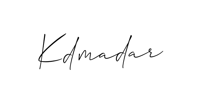 if you are searching for the best signature style for your name Kdmadar. so please give up your signature search. here we have designed multiple signature styles  using Allison_Script. Kdmadar signature style 2 images and pictures png