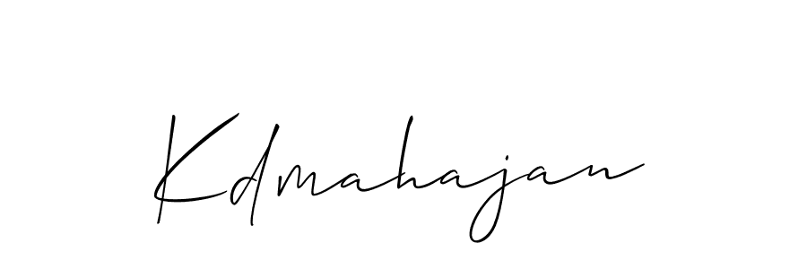 Use a signature maker to create a handwritten signature online. With this signature software, you can design (Allison_Script) your own signature for name Kdmahajan. Kdmahajan signature style 2 images and pictures png