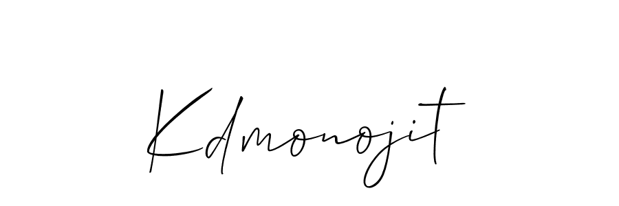 Use a signature maker to create a handwritten signature online. With this signature software, you can design (Allison_Script) your own signature for name Kdmonojit. Kdmonojit signature style 2 images and pictures png