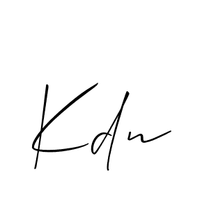 How to Draw Kdn signature style? Allison_Script is a latest design signature styles for name Kdn. Kdn signature style 2 images and pictures png