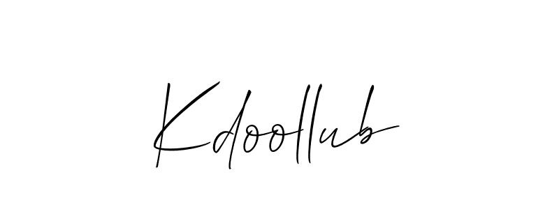 How to make Kdoollub name signature. Use Allison_Script style for creating short signs online. This is the latest handwritten sign. Kdoollub signature style 2 images and pictures png