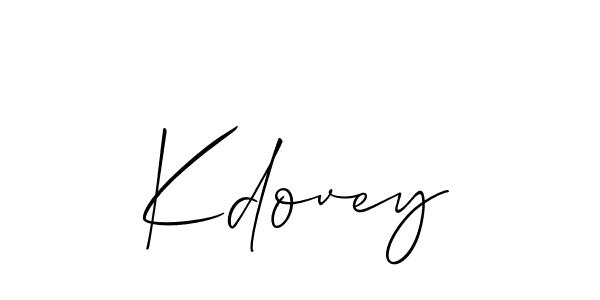 How to make Kdovey signature? Allison_Script is a professional autograph style. Create handwritten signature for Kdovey name. Kdovey signature style 2 images and pictures png