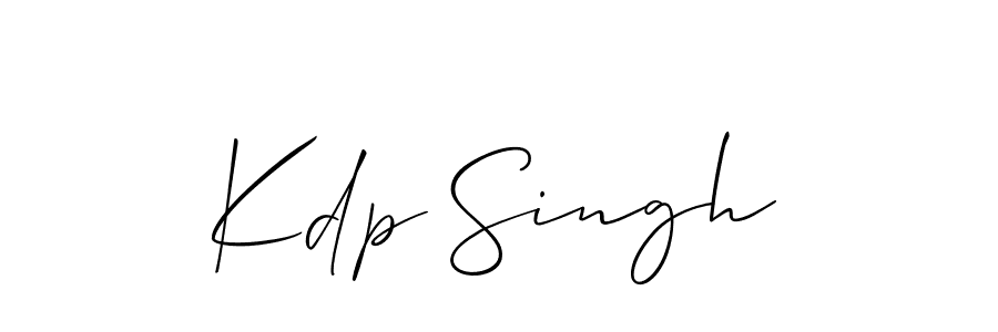 Kdp Singh stylish signature style. Best Handwritten Sign (Allison_Script) for my name. Handwritten Signature Collection Ideas for my name Kdp Singh. Kdp Singh signature style 2 images and pictures png