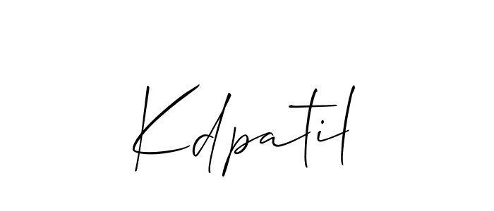 It looks lik you need a new signature style for name Kdpatil. Design unique handwritten (Allison_Script) signature with our free signature maker in just a few clicks. Kdpatil signature style 2 images and pictures png