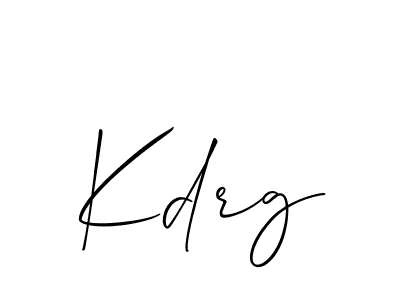 Create a beautiful signature design for name Kdrg. With this signature (Allison_Script) fonts, you can make a handwritten signature for free. Kdrg signature style 2 images and pictures png