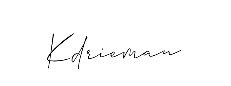 Kdrieman stylish signature style. Best Handwritten Sign (Allison_Script) for my name. Handwritten Signature Collection Ideas for my name Kdrieman. Kdrieman signature style 2 images and pictures png
