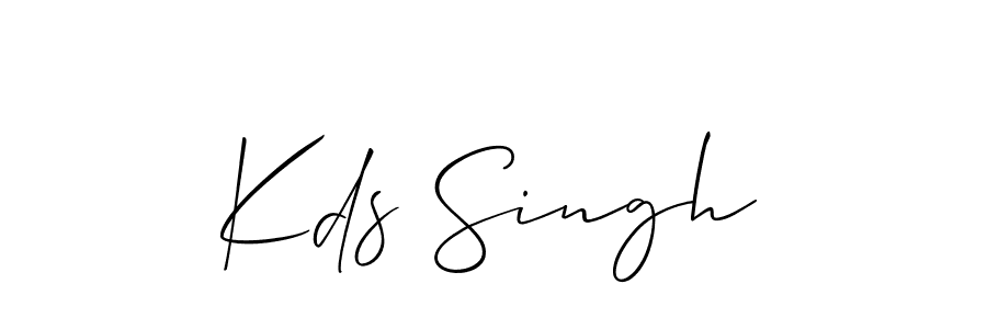 Similarly Allison_Script is the best handwritten signature design. Signature creator online .You can use it as an online autograph creator for name Kds Singh. Kds Singh signature style 2 images and pictures png