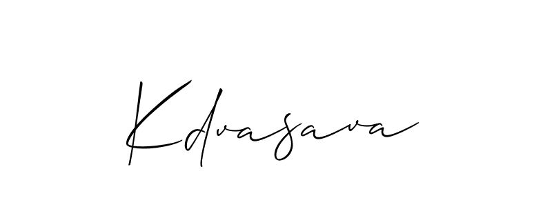 Create a beautiful signature design for name Kdvasava. With this signature (Allison_Script) fonts, you can make a handwritten signature for free. Kdvasava signature style 2 images and pictures png