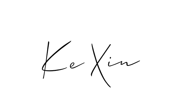 Allison_Script is a professional signature style that is perfect for those who want to add a touch of class to their signature. It is also a great choice for those who want to make their signature more unique. Get Ke Xin name to fancy signature for free. Ke Xin signature style 2 images and pictures png