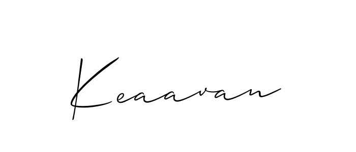 Design your own signature with our free online signature maker. With this signature software, you can create a handwritten (Allison_Script) signature for name Keaavan. Keaavan signature style 2 images and pictures png