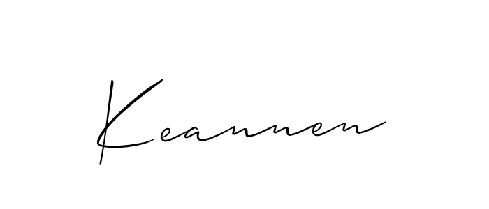 How to make Keannen signature? Allison_Script is a professional autograph style. Create handwritten signature for Keannen name. Keannen signature style 2 images and pictures png