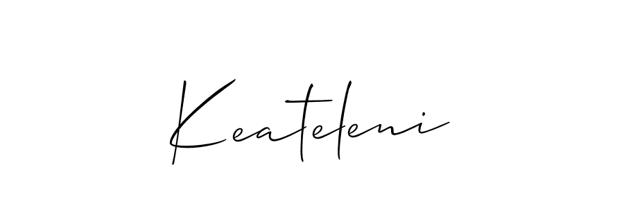 How to make Keateleni name signature. Use Allison_Script style for creating short signs online. This is the latest handwritten sign. Keateleni signature style 2 images and pictures png