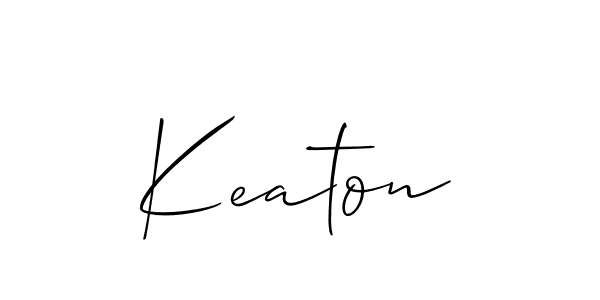 The best way (Allison_Script) to make a short signature is to pick only two or three words in your name. The name Keaton include a total of six letters. For converting this name. Keaton signature style 2 images and pictures png