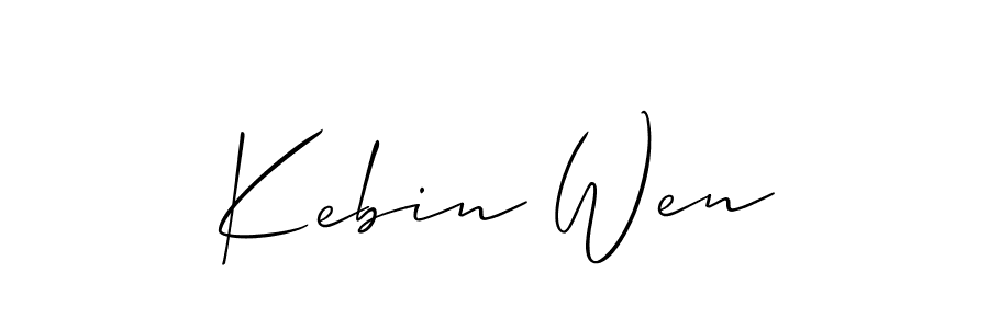 Also we have Kebin Wen name is the best signature style. Create professional handwritten signature collection using Allison_Script autograph style. Kebin Wen signature style 2 images and pictures png