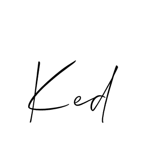 Best and Professional Signature Style for Ked. Allison_Script Best Signature Style Collection. Ked signature style 2 images and pictures png