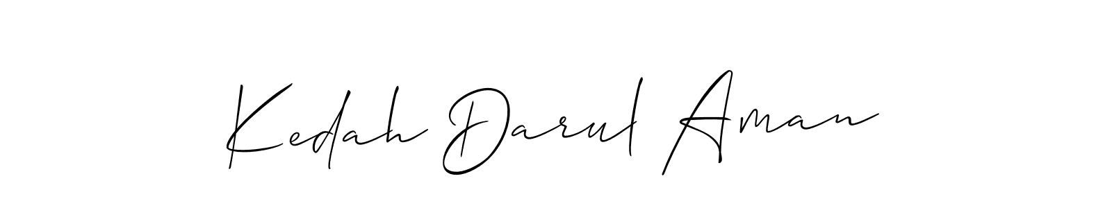 You should practise on your own different ways (Allison_Script) to write your name (Kedah Darul Aman) in signature. don't let someone else do it for you. Kedah Darul Aman signature style 2 images and pictures png